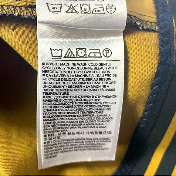 GAP | Striped Black & Tan | Full Pleated Circle Mini Dress | Sz 4 - Picture 11 of 12